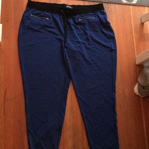 Blue fashionable track pants